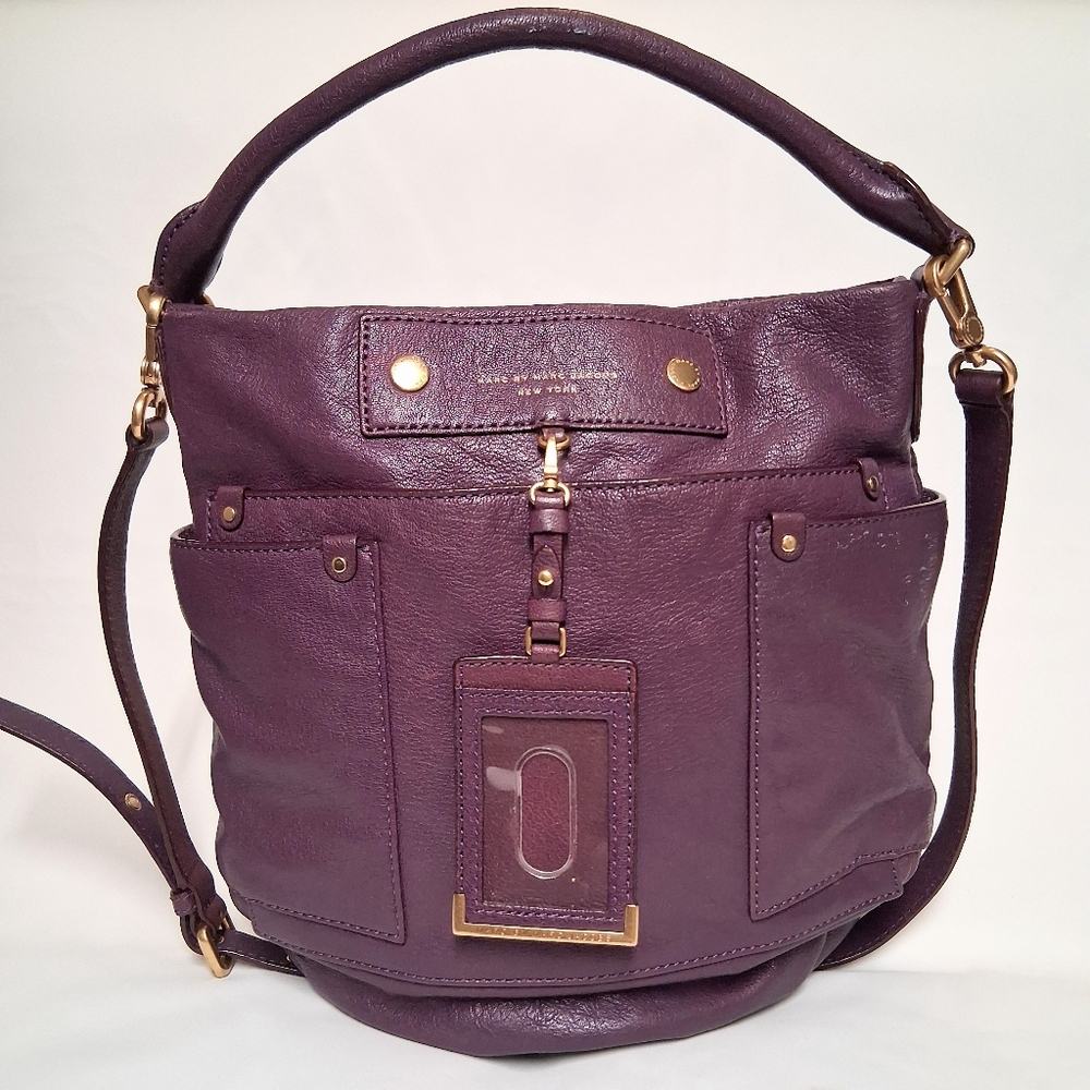 Marc Jacobs Purple Leather Shoulder Bag